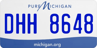 MI license plate DHH8648
