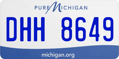 MI license plate DHH8649