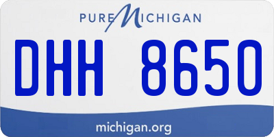 MI license plate DHH8650
