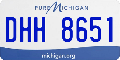 MI license plate DHH8651
