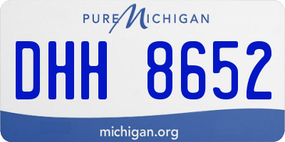 MI license plate DHH8652