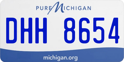 MI license plate DHH8654