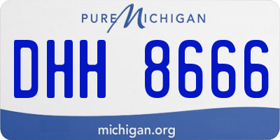 MI license plate DHH8666
