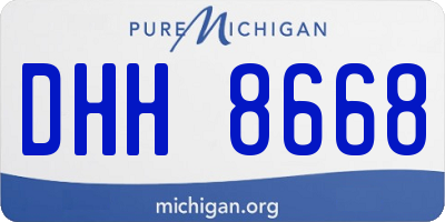 MI license plate DHH8668