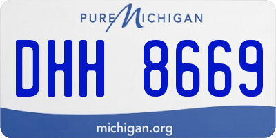 MI license plate DHH8669