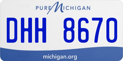 MI license plate DHH8670