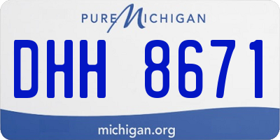 MI license plate DHH8671
