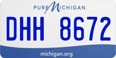 MI license plate DHH8672
