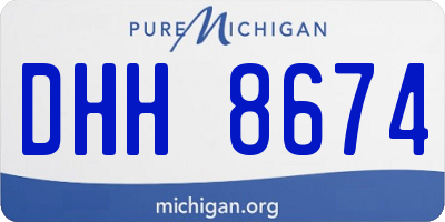 MI license plate DHH8674