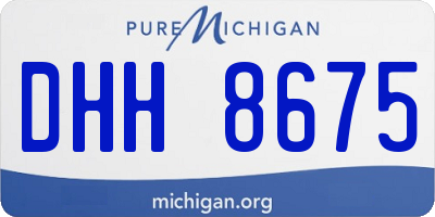 MI license plate DHH8675