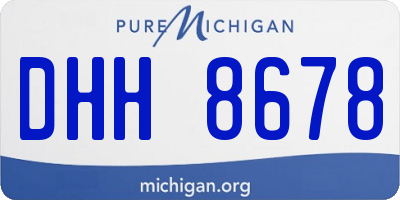 MI license plate DHH8678