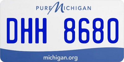 MI license plate DHH8680