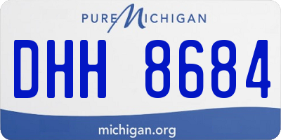 MI license plate DHH8684