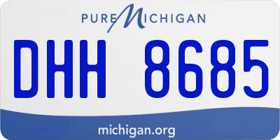 MI license plate DHH8685