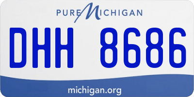 MI license plate DHH8686