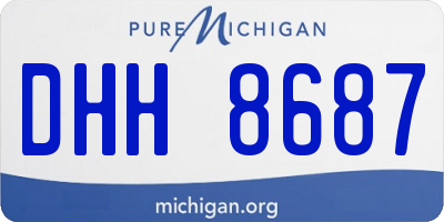 MI license plate DHH8687