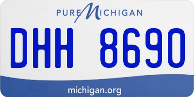 MI license plate DHH8690