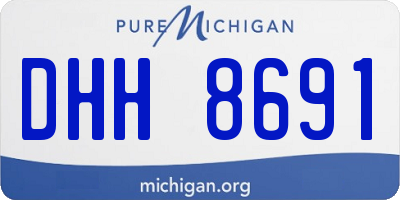MI license plate DHH8691