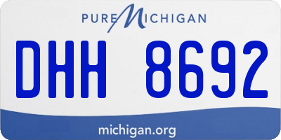 MI license plate DHH8692