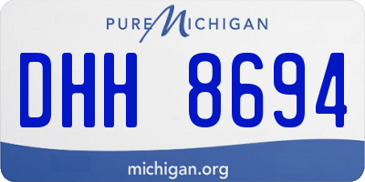 MI license plate DHH8694