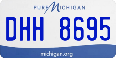 MI license plate DHH8695