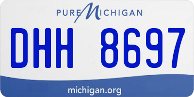 MI license plate DHH8697