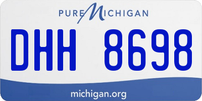 MI license plate DHH8698