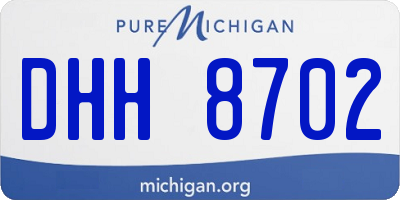 MI license plate DHH8702