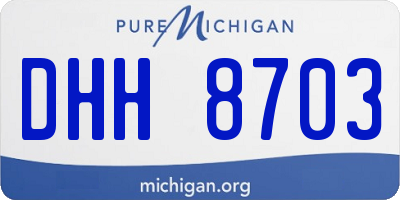 MI license plate DHH8703