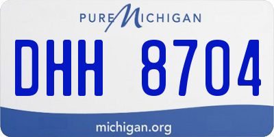 MI license plate DHH8704