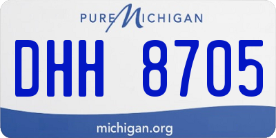 MI license plate DHH8705
