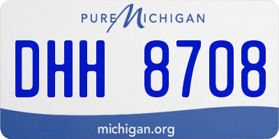 MI license plate DHH8708