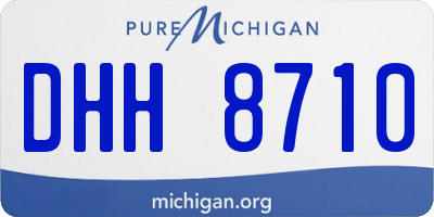 MI license plate DHH8710