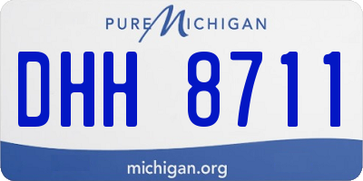 MI license plate DHH8711
