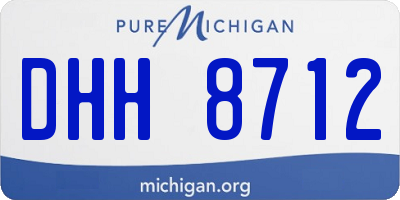 MI license plate DHH8712