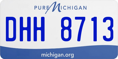MI license plate DHH8713