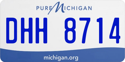 MI license plate DHH8714