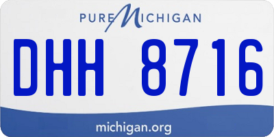 MI license plate DHH8716