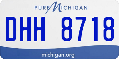 MI license plate DHH8718