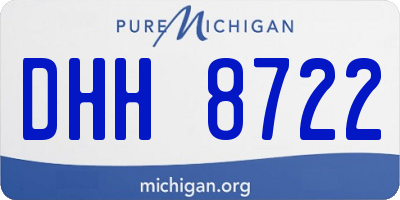 MI license plate DHH8722