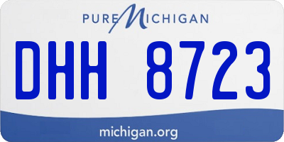 MI license plate DHH8723