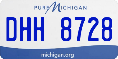 MI license plate DHH8728
