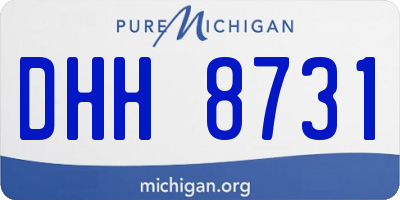 MI license plate DHH8731