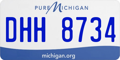 MI license plate DHH8734