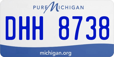 MI license plate DHH8738