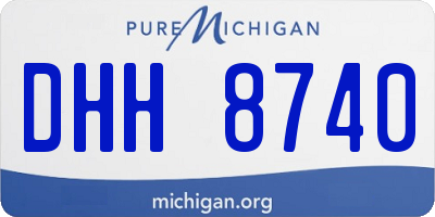 MI license plate DHH8740