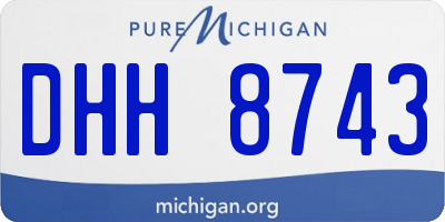 MI license plate DHH8743