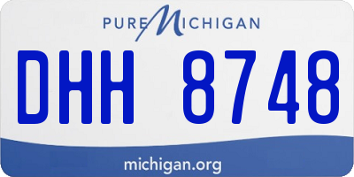 MI license plate DHH8748