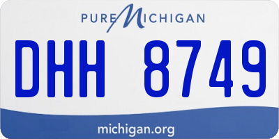 MI license plate DHH8749