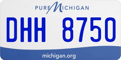 MI license plate DHH8750